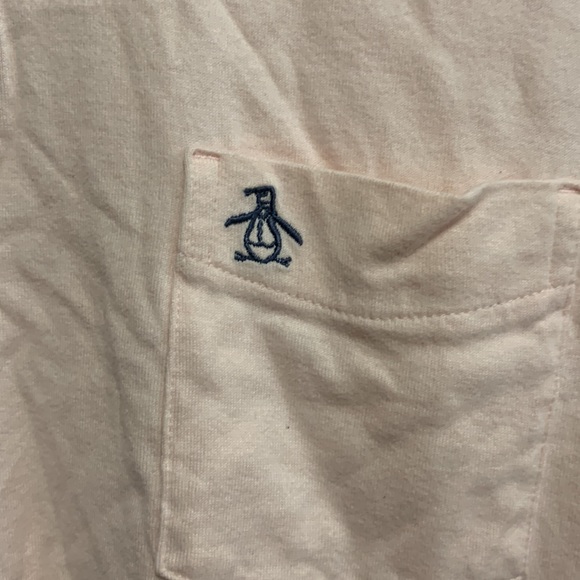 2/$14 💀 | Original Penguin | Men’s Pink T•Shirt with Breast Pocket | Size XXL - Picture 5 of 7